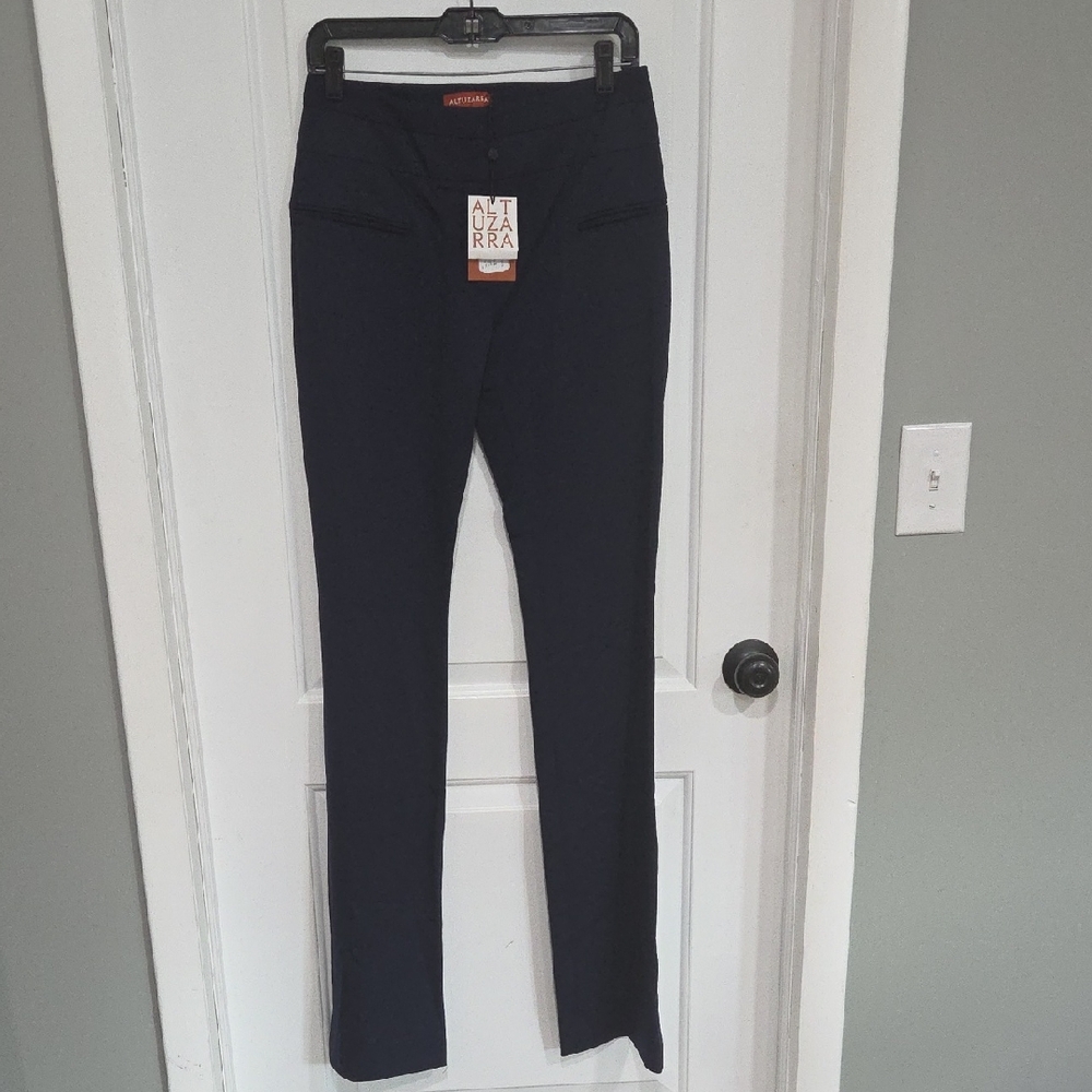 Altuzarra Navy Straight-Leg Pants